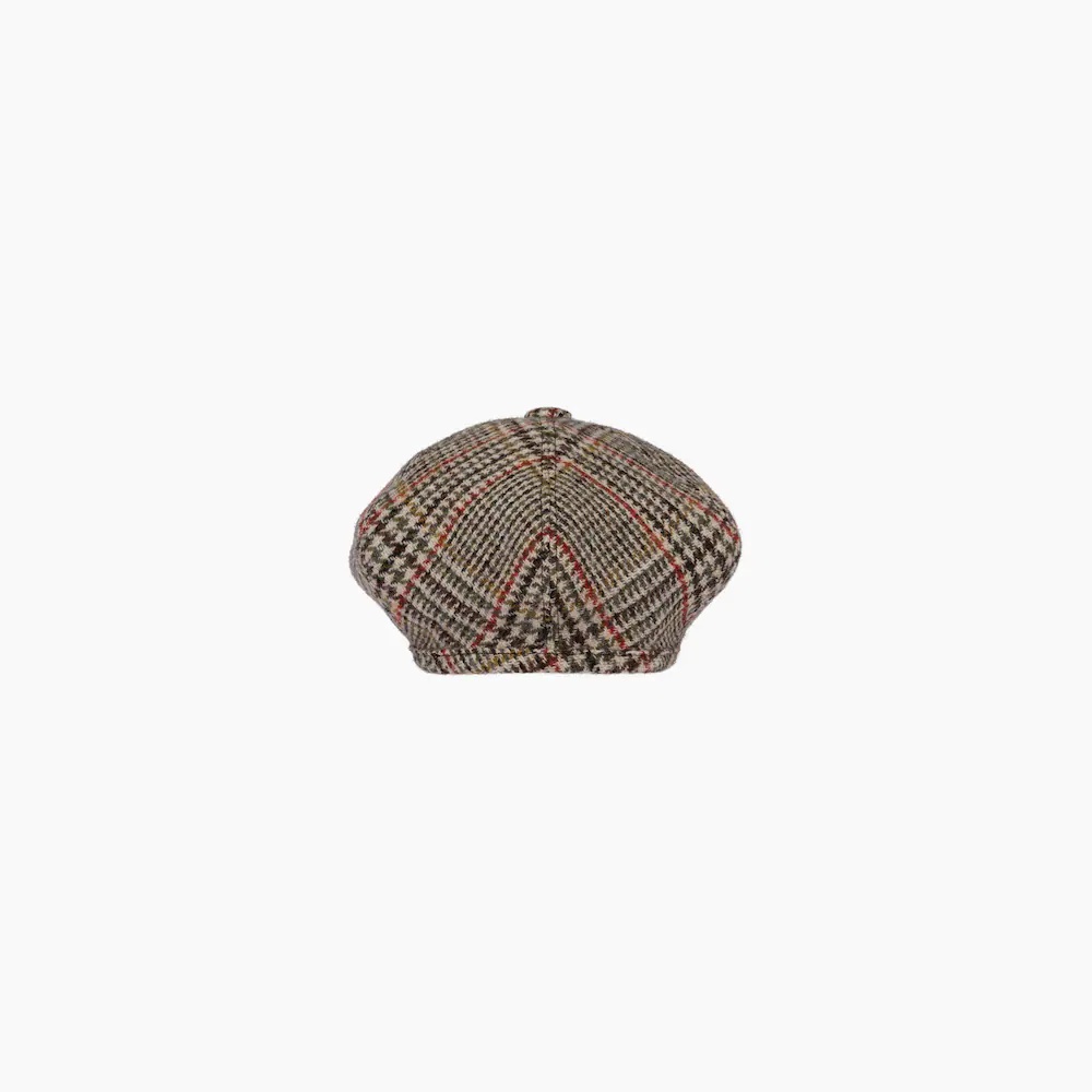 Plaid Shetland wool beret - 1