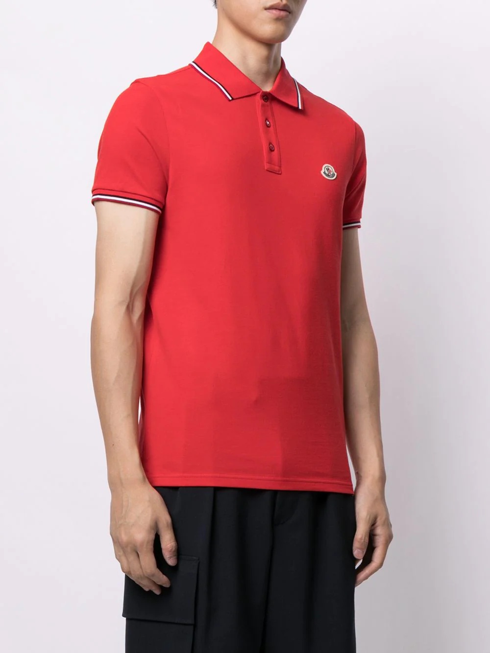 tricolour-trim polo shirt - 3