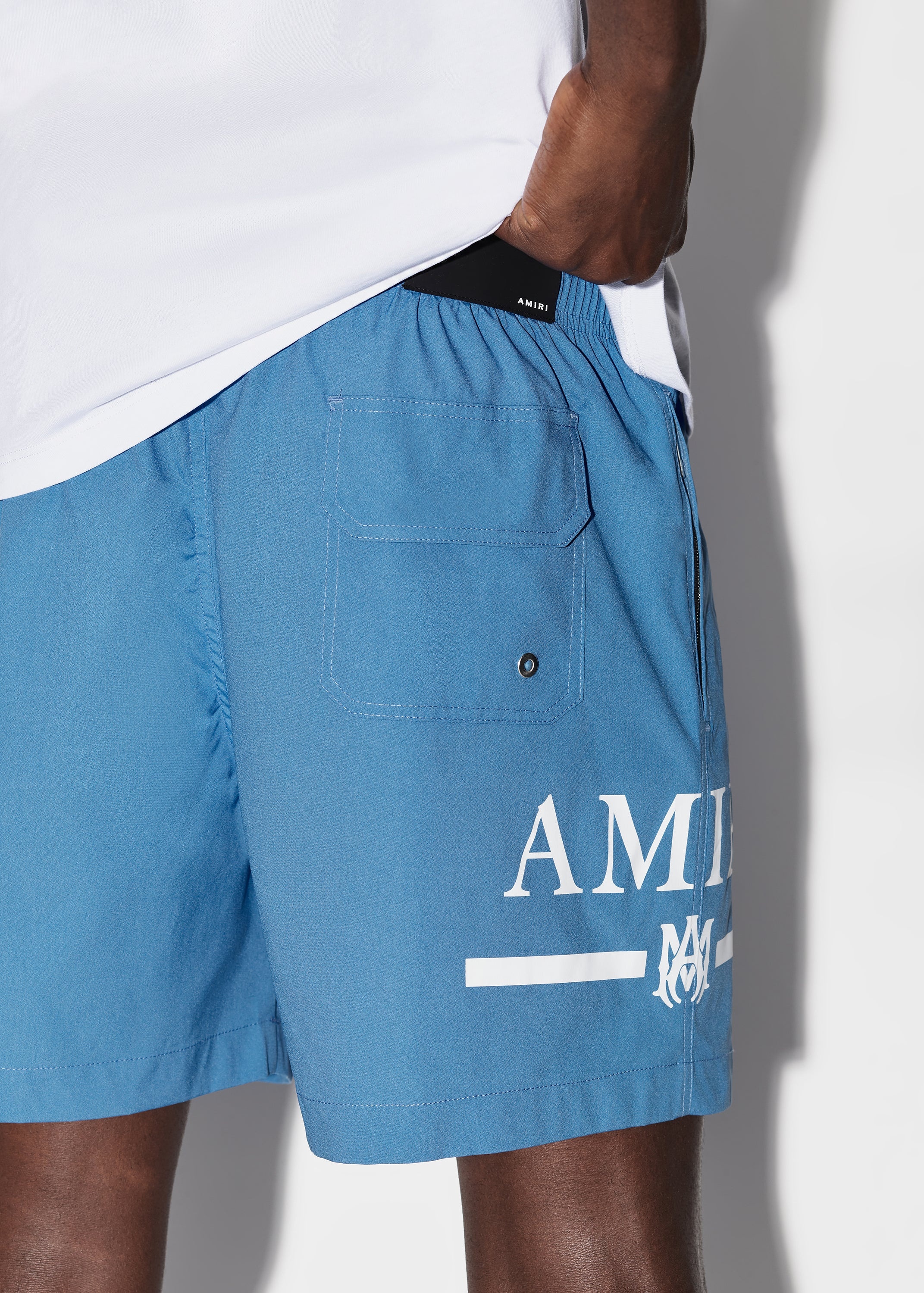 AMIRI M.A. BAR LOGO SWIM TRUNKS - 6