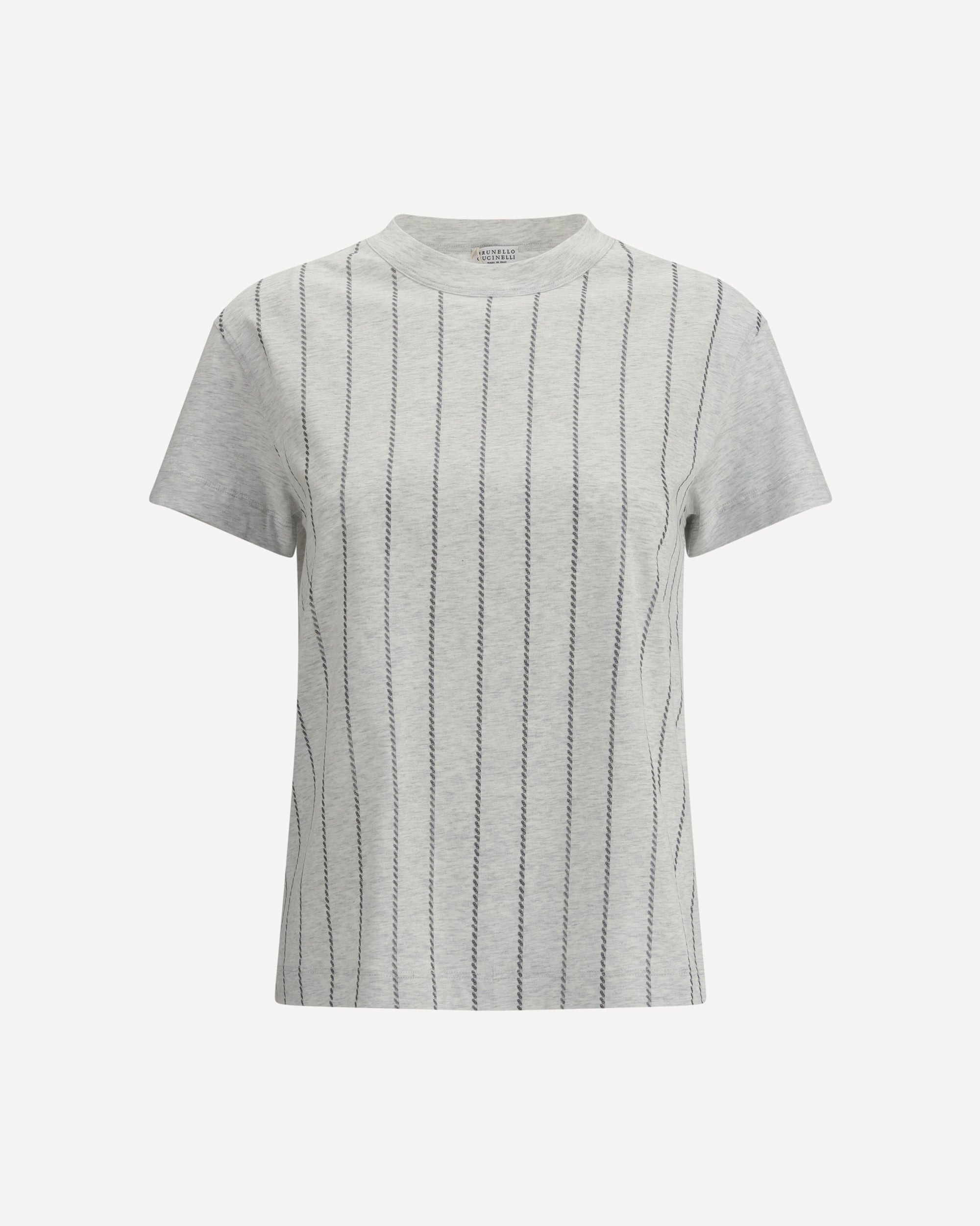 Striped T-Shirt with mini sequins - 1
