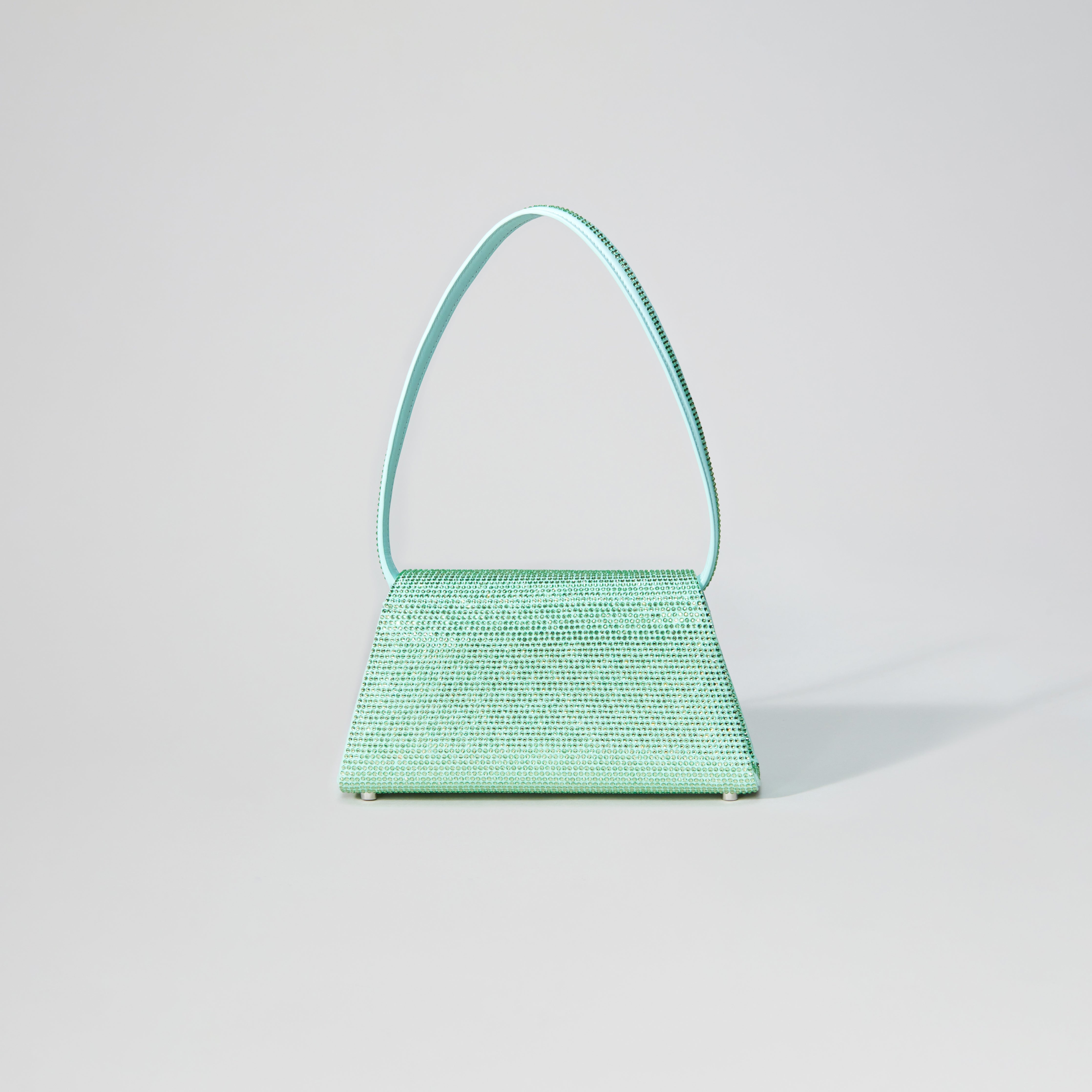 Aqua Rhinestone Bow Mini Shoulder Bag - 3