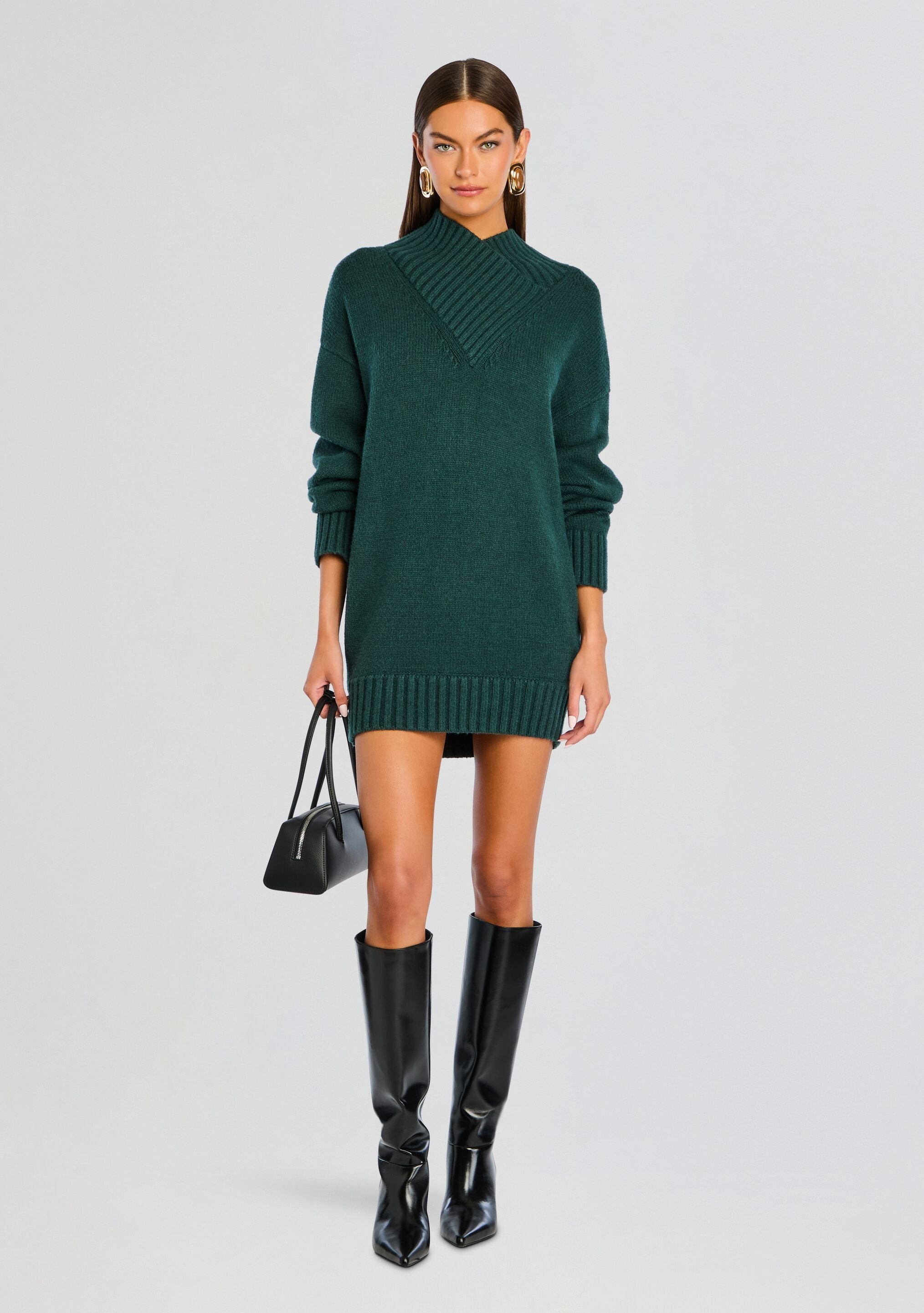 DESSA CHUNKY KNIT SWEATER DRESS - 5