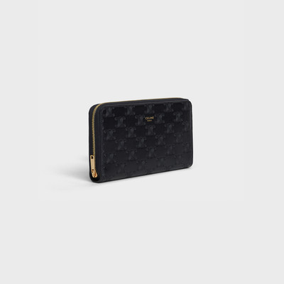 CELINE LARGE ZIPPED WALLET IN EMBOSSED SMOOTH CALFSKIN outlook