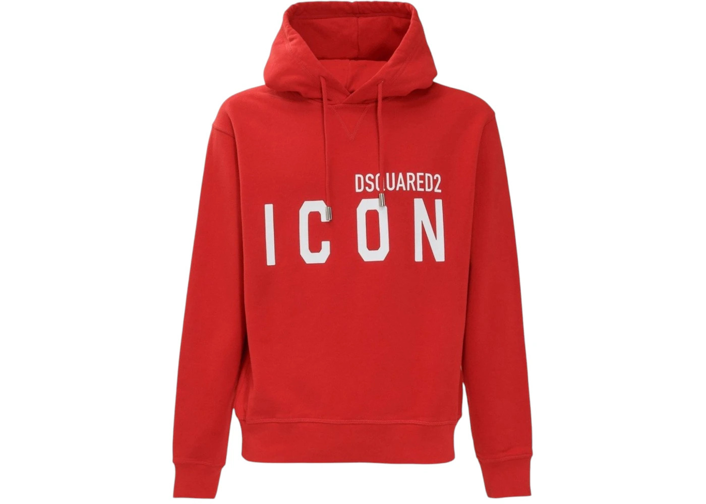 Dsquared2 Cool Fit Large Icon Logo Hoodie Red - 1