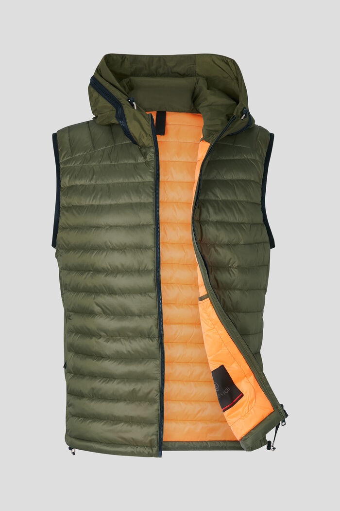 Casan Quilted vest in Olive green - 8