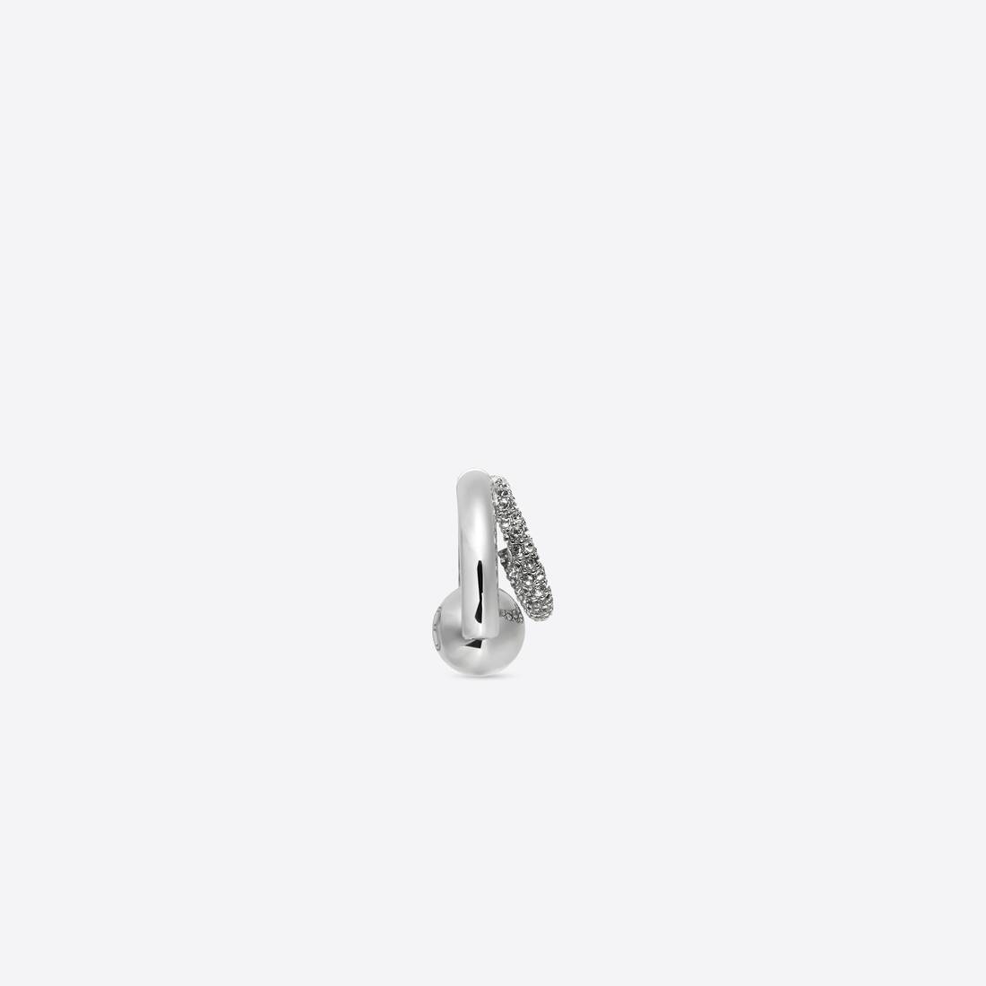 Women's Cut Double Earring in Silver - 3