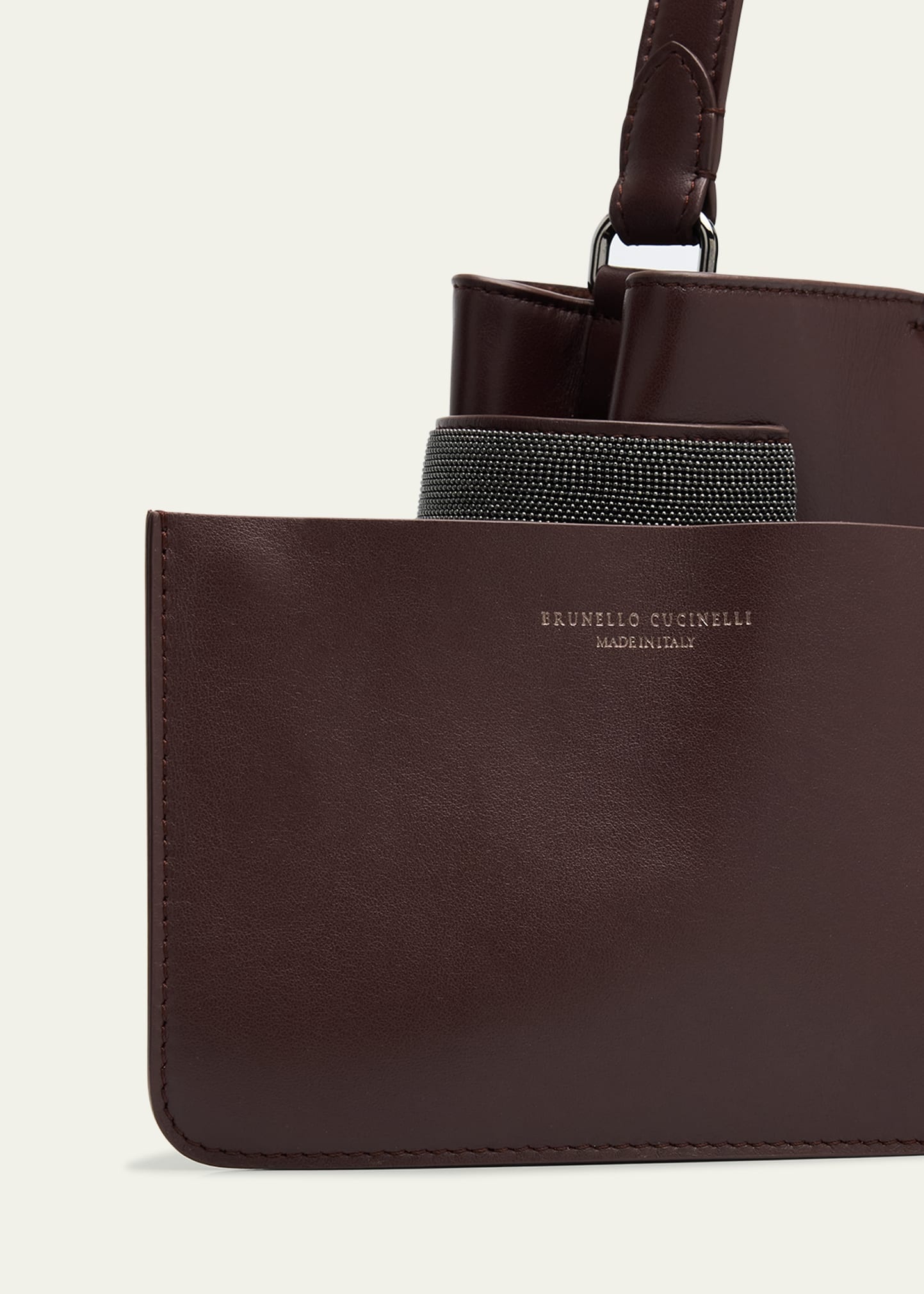 Essence Monili Leather Top-Handle Bag - 5