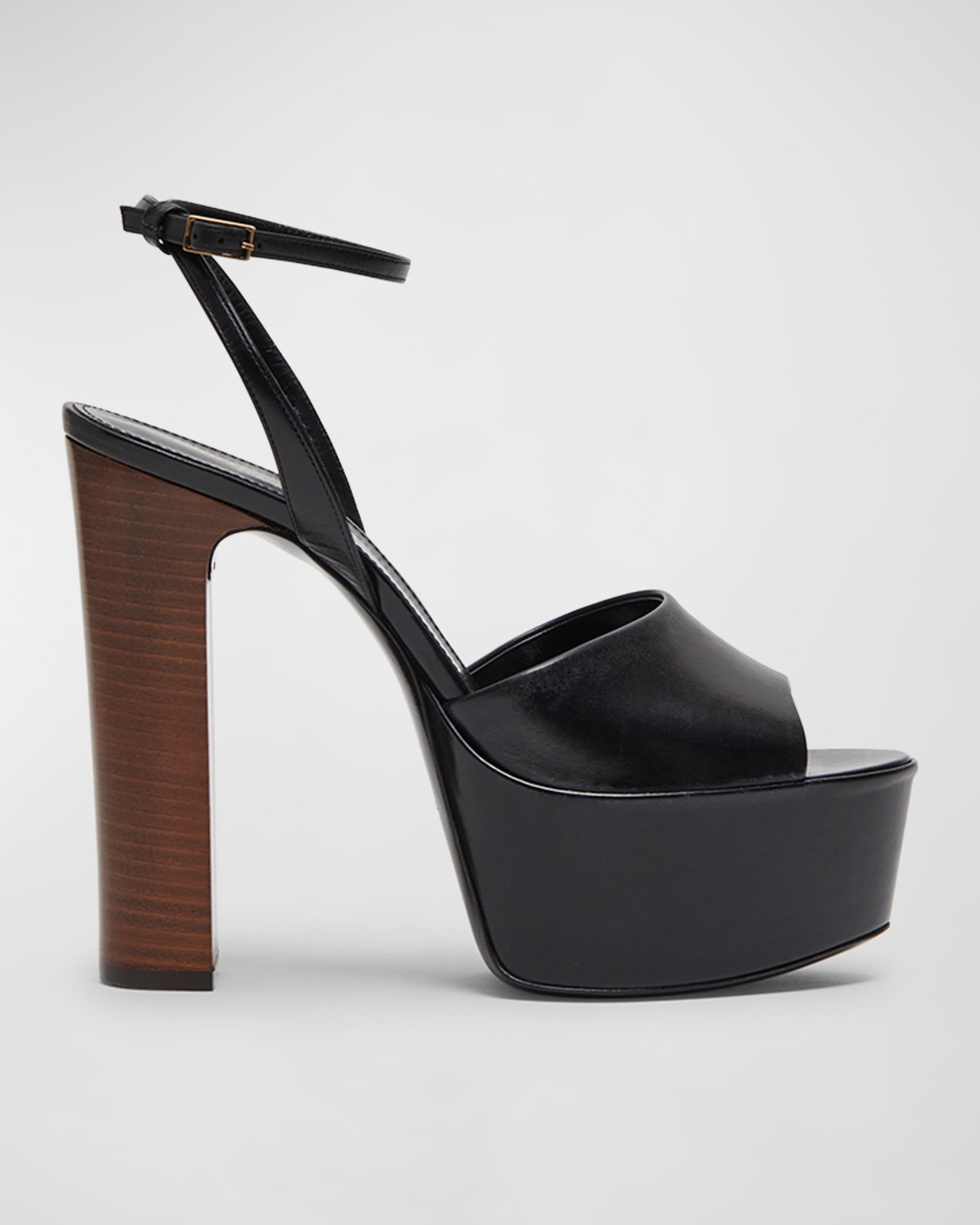 Jodie Leather Ankle-Strap Platform Sandals - 1