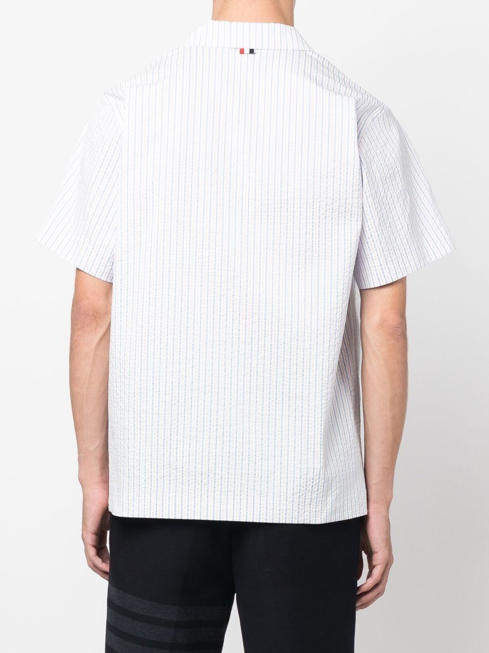 striped short-sleeved shirt - 4