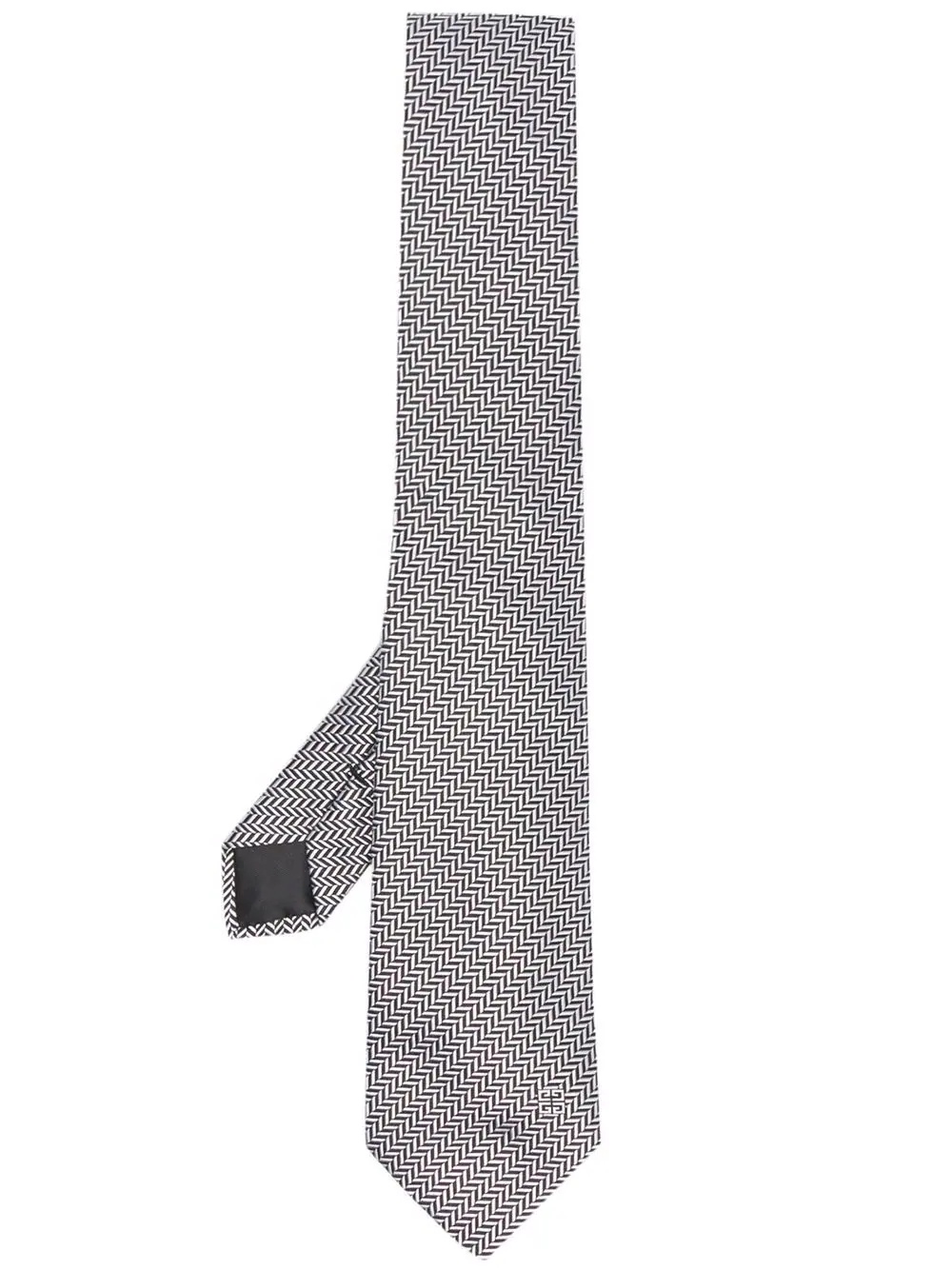 4G logo jacquard silk tie - 1