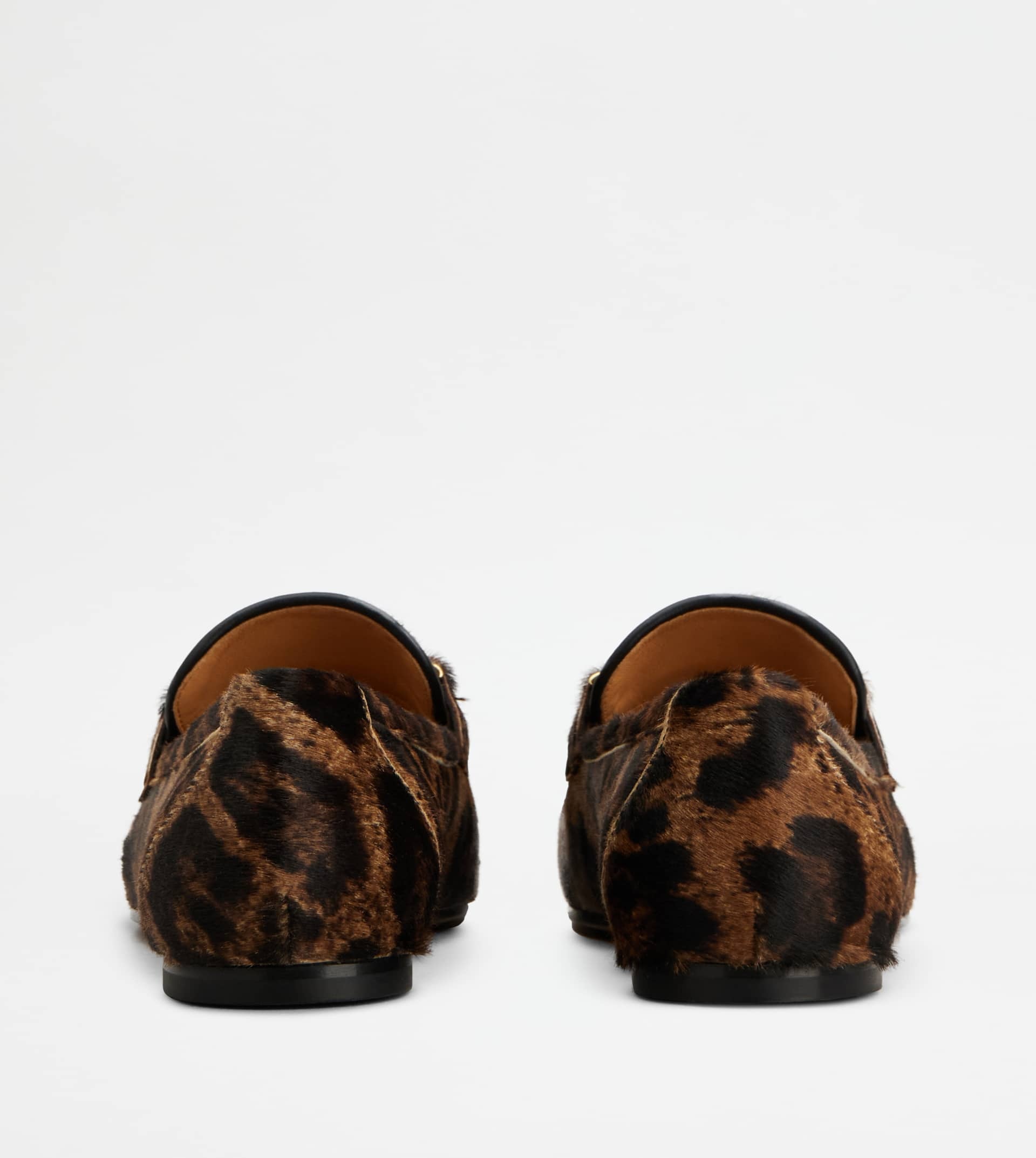 LOAFERS IN PONY EFFECT LEATHER - BROWN, BLACK - 3