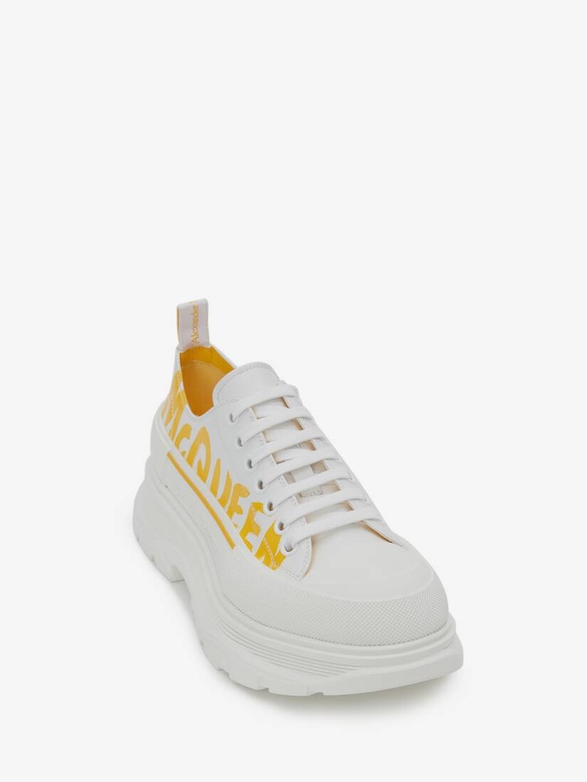 Men's Tread Slick Lace Up in White/pop Yellow - 2