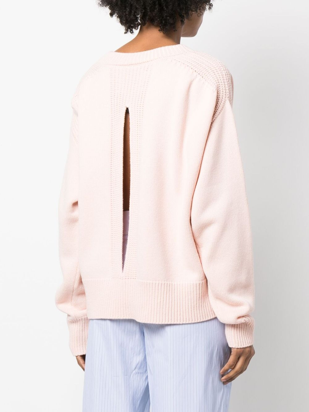 cut-out detail cashmere jumper - 4