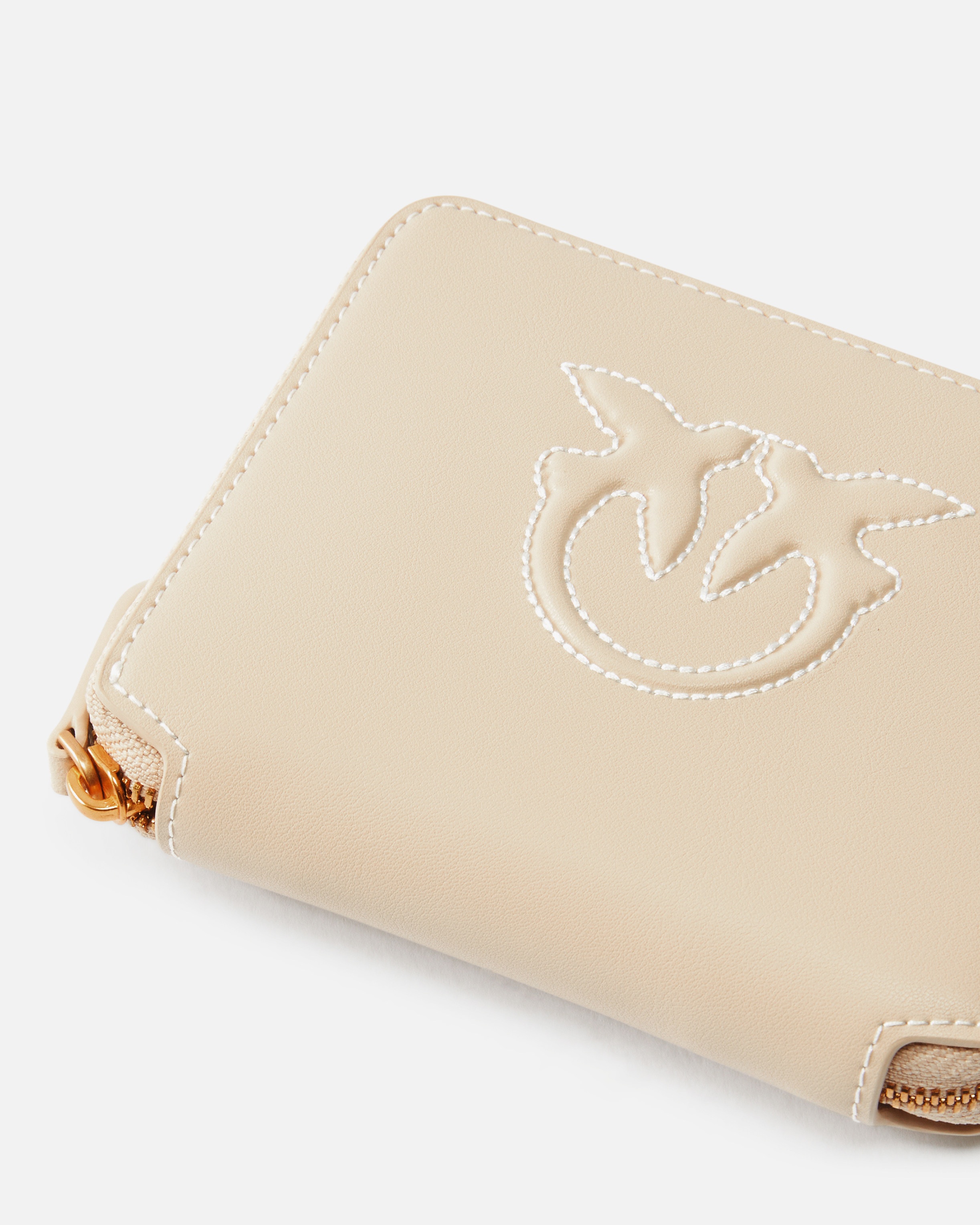 SMALL SQUARE LEATHER WALLET WITH RAISED LOGO - 4