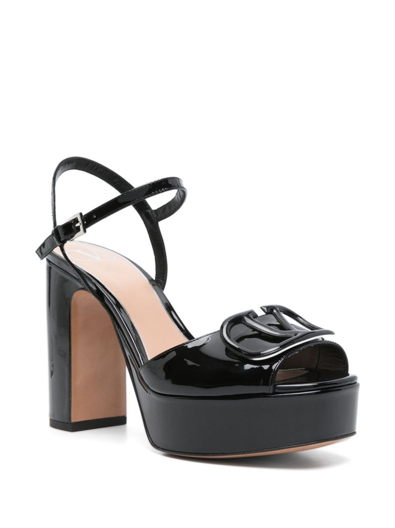 Valentino 115mm VLogo platform sandals outlook
