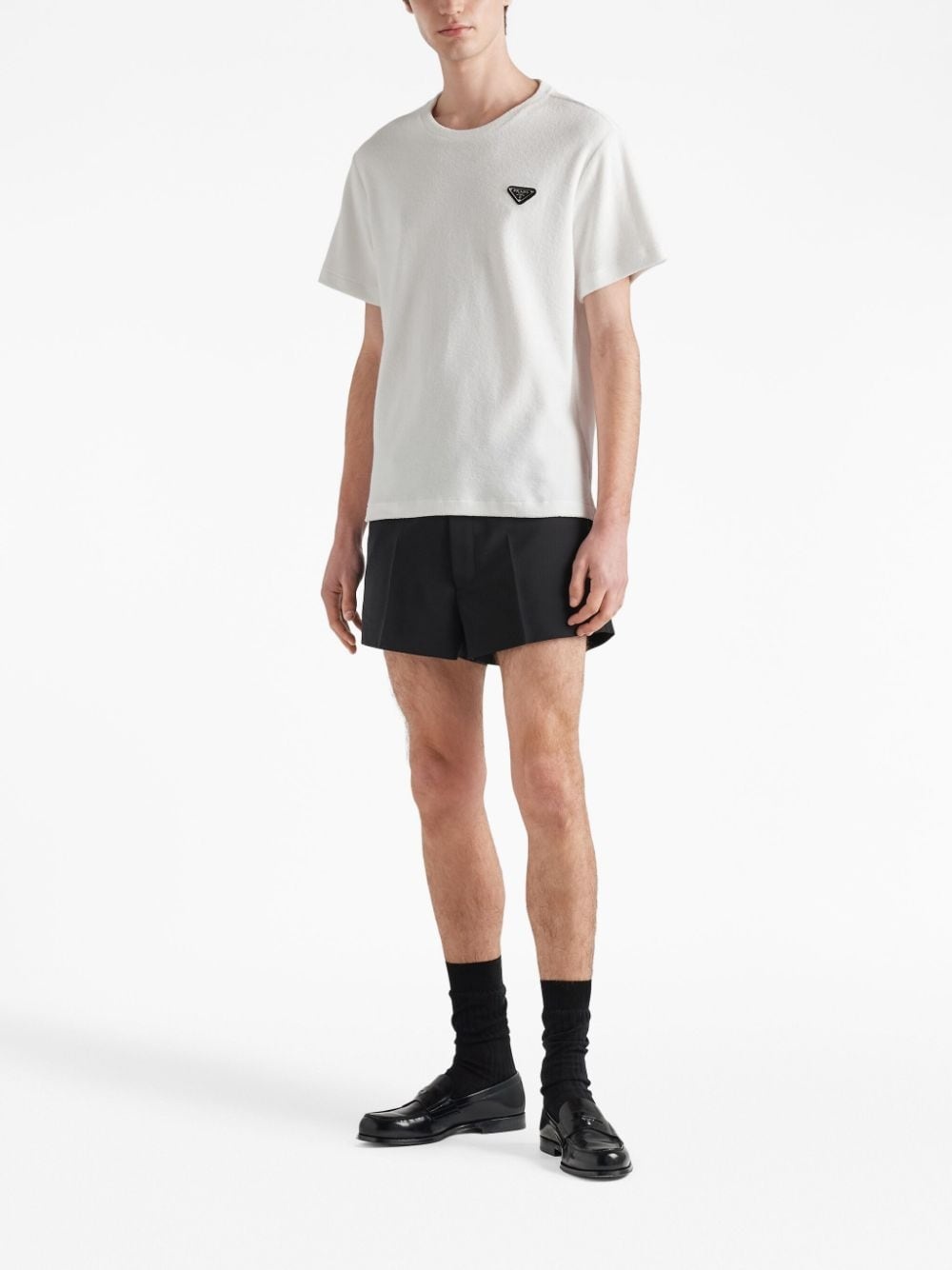 triangle-logo terry T-shirt - 2
