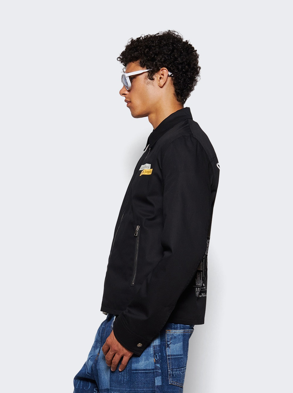 X La Times News Jacket Black - Off White - 3
