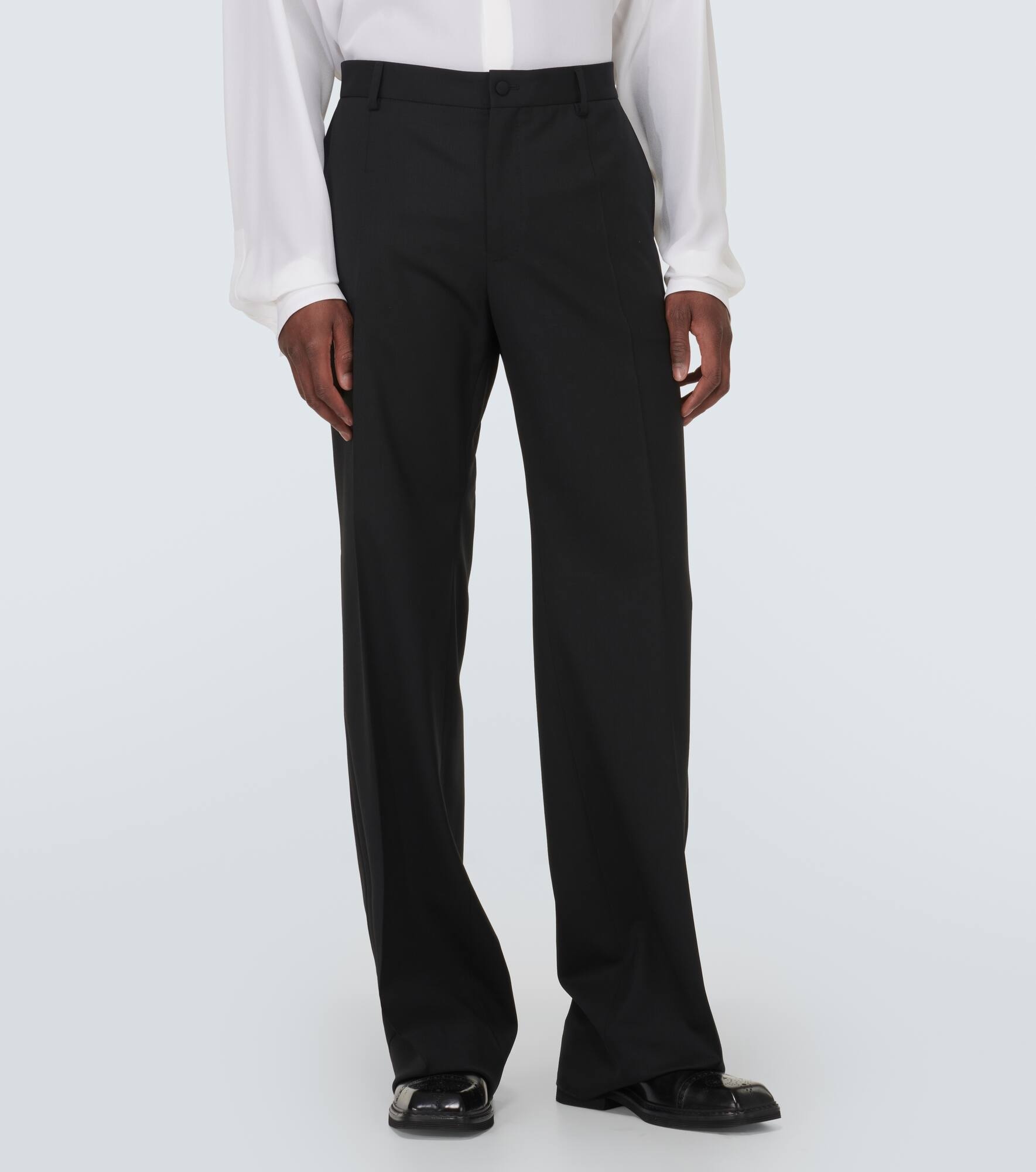 Wool-blend straight pants - 3