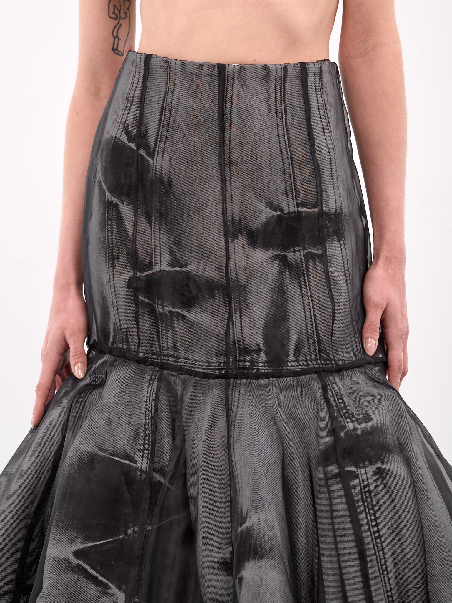 Layered Mermaid Midi Skirt - 4