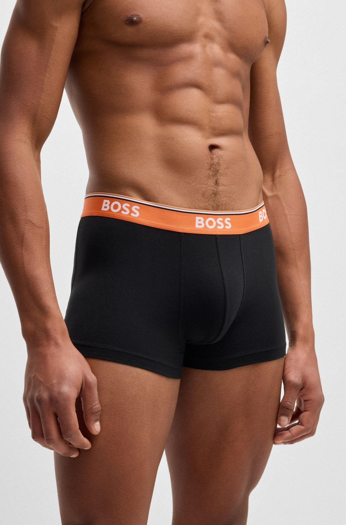 THREE-PACK OF STRETCH-COTTON TRUNKS WITH LOGO WAISTBANDS - 4