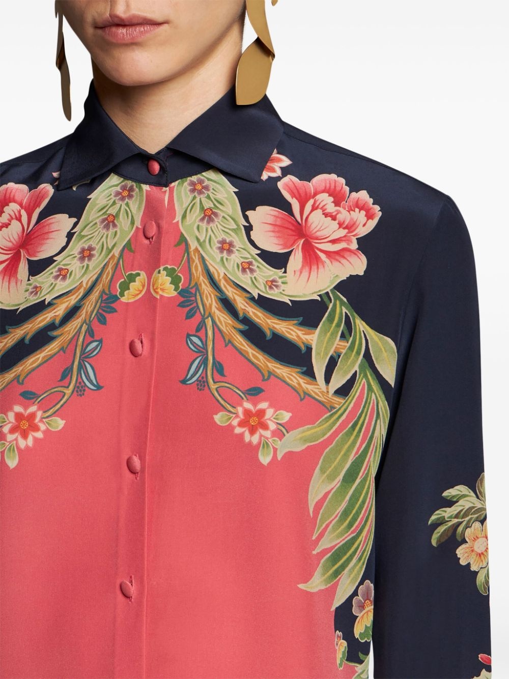 printed silk shirt - 5