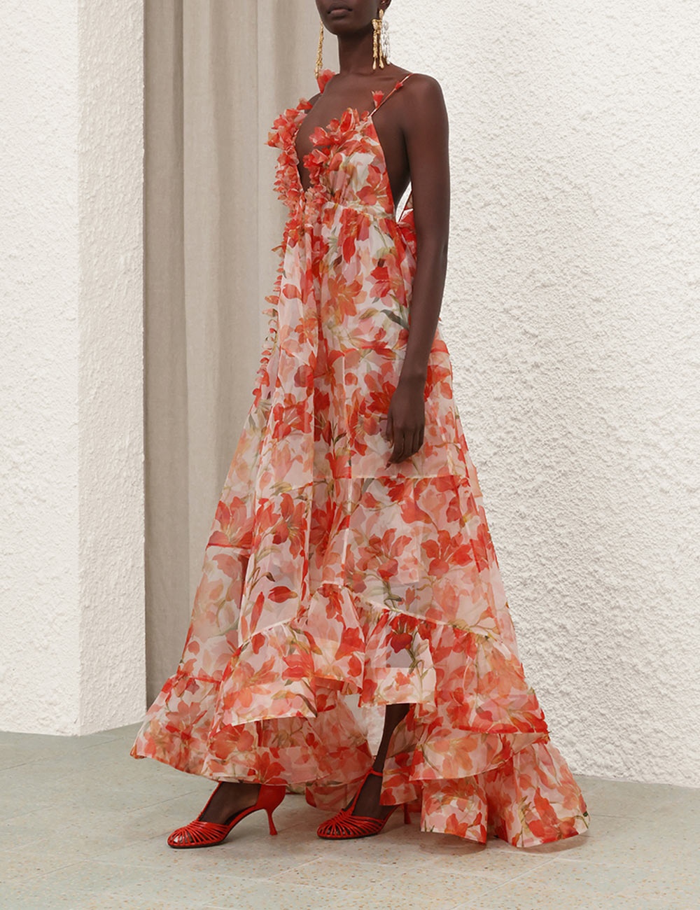 TRANQUILLITY FLORAL STRAP GOWN - 3