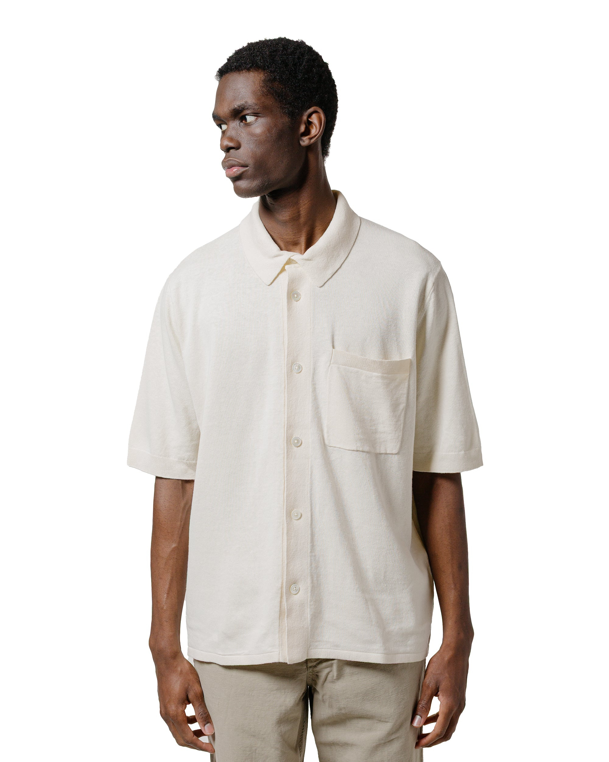 Rollo Cotton Linen SS Shirt Kit White - 2