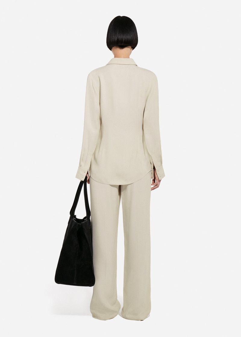 Fitted Collared Shirt in Viscose Twill 5
