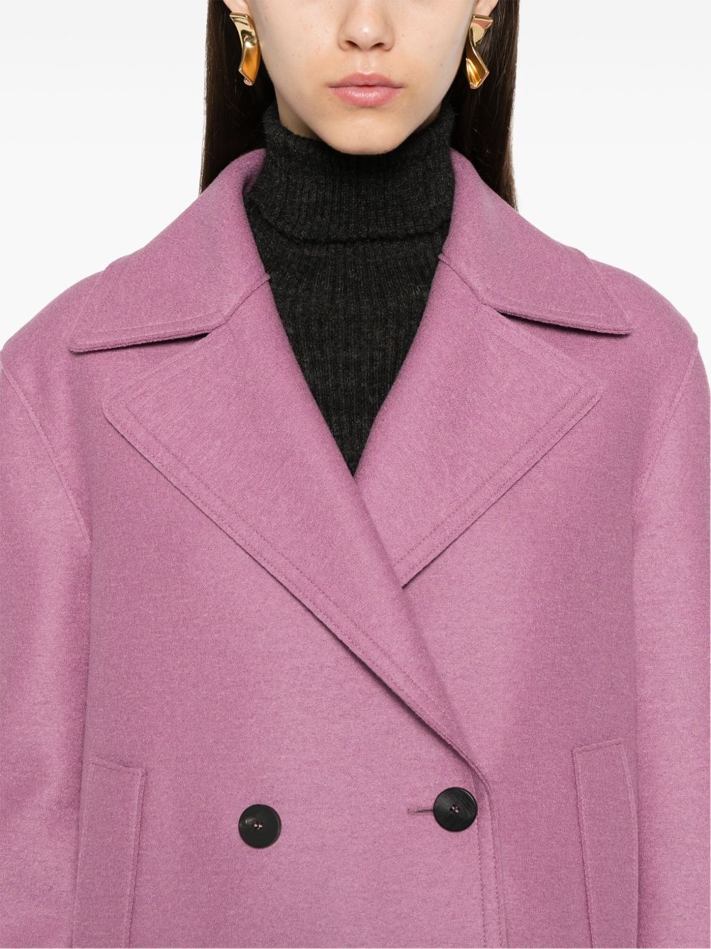 cropped wool jacket - 5