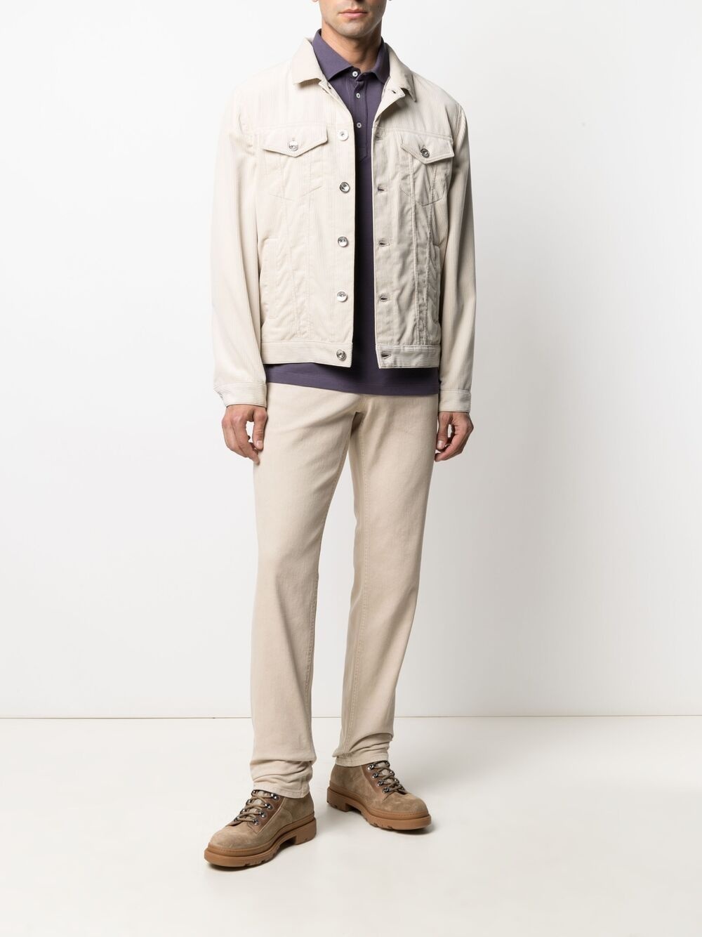 button-front corduroy jacket - 2