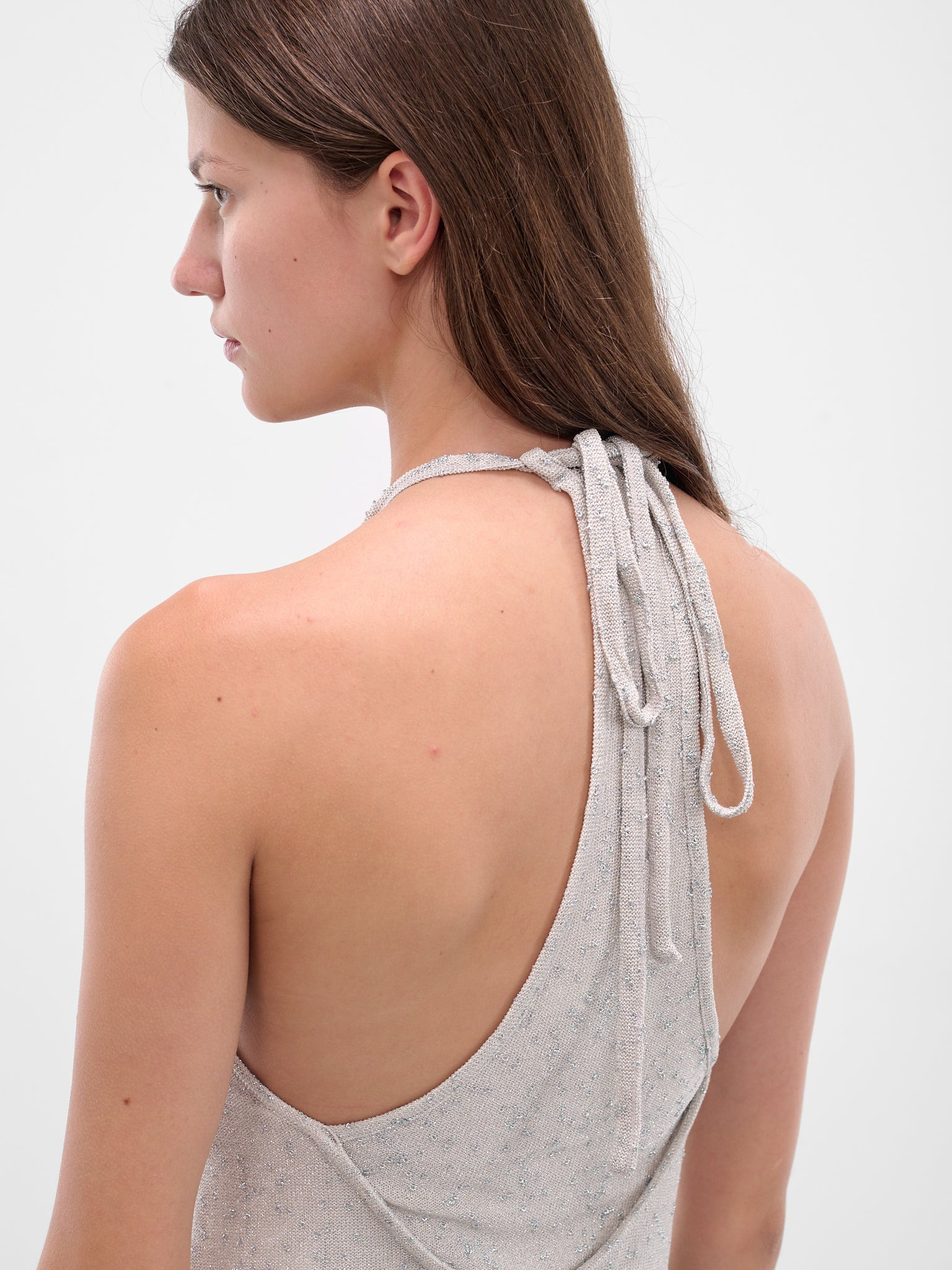 Gray Imber Metallic Halter Top - 5