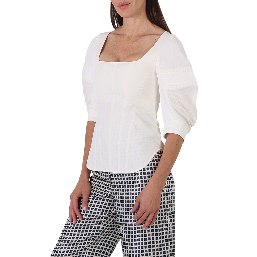 Stella Mccartney Ladies Fiona Puff-sleeve Blouse - 5