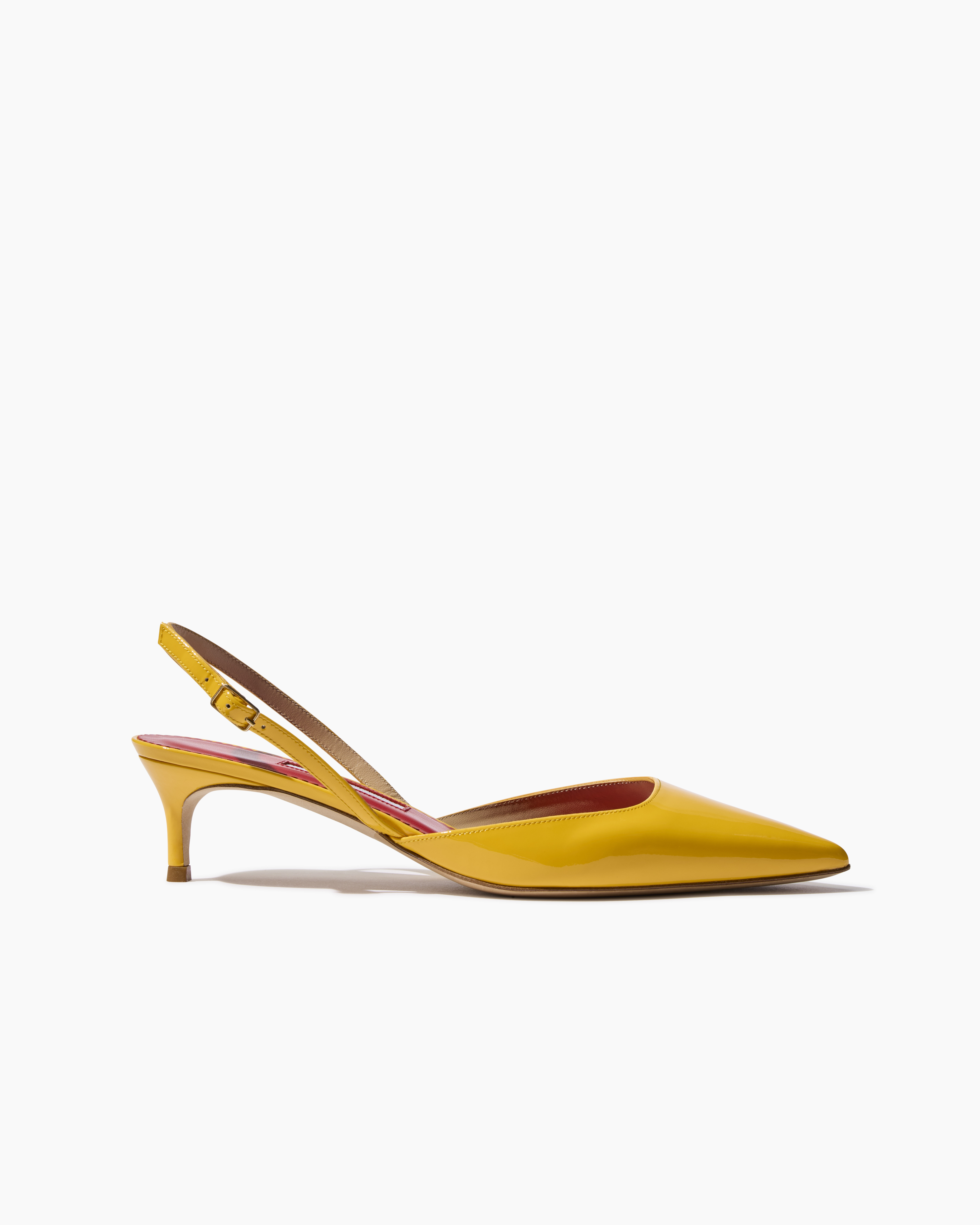 Patent Leather Kitten Heel Slingback - 1