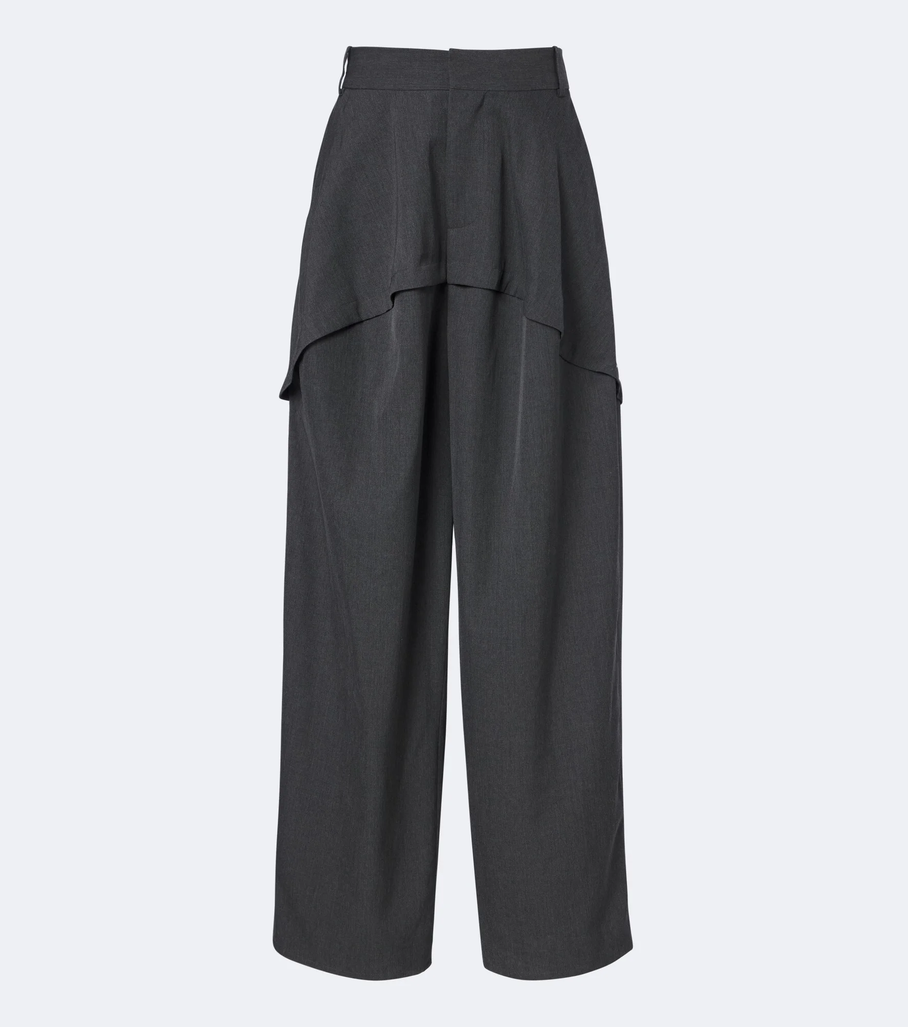 Paneled wool wide-leg pants - 1