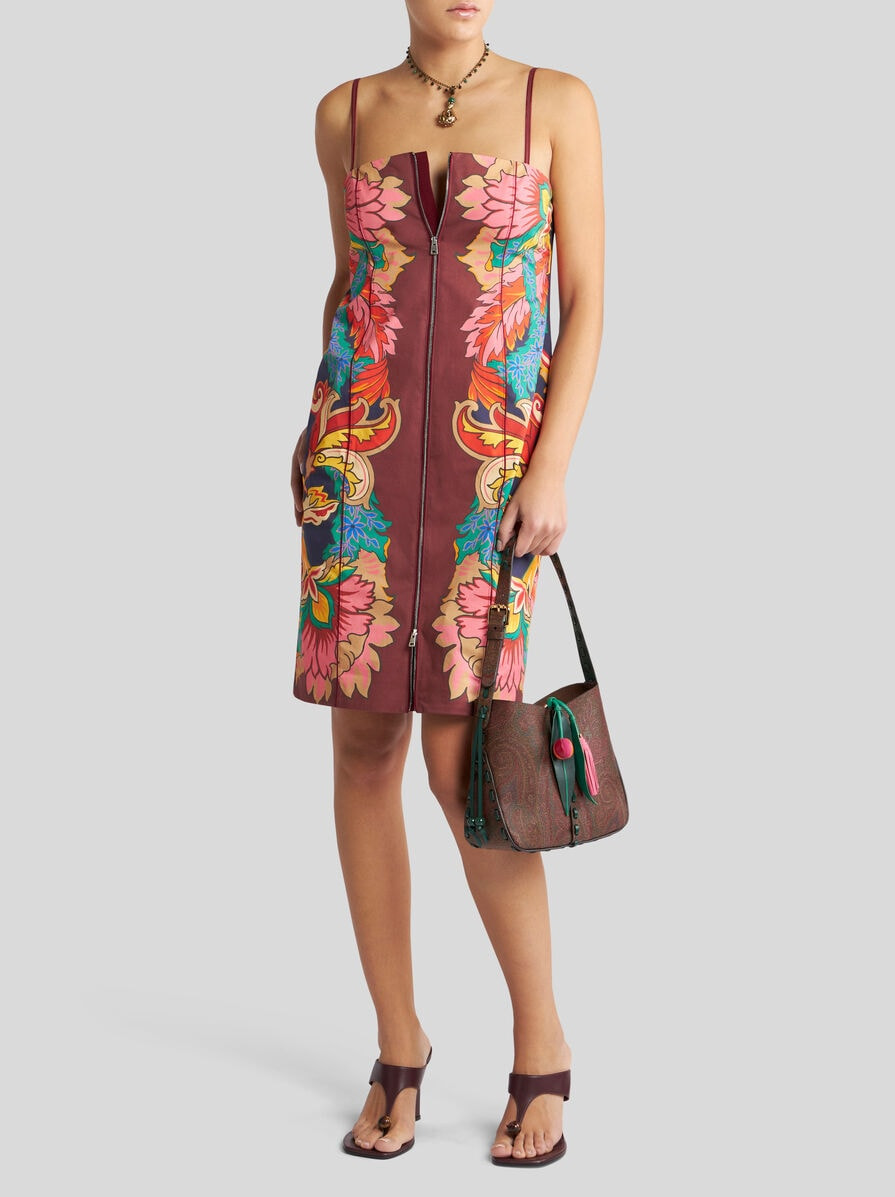 DRESS WITH SCARF-STYLE FLORAL PRINT - 3