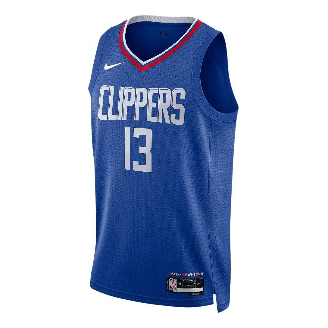 Nike NBA Los Angeles Clippers Paul George Icon Edition 2022/23 Swingman Jersey Blue - 1