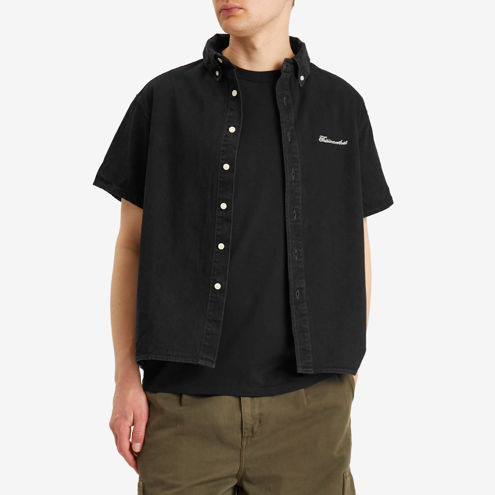 thisisneverthat Washed Denim Shortsleeve Shirt - 2