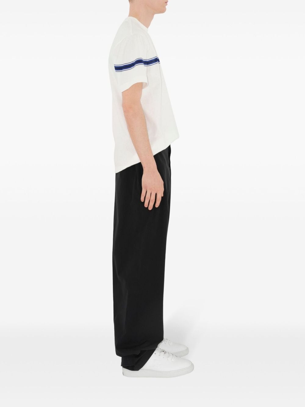 striped-detail cotton T-shirt - 3