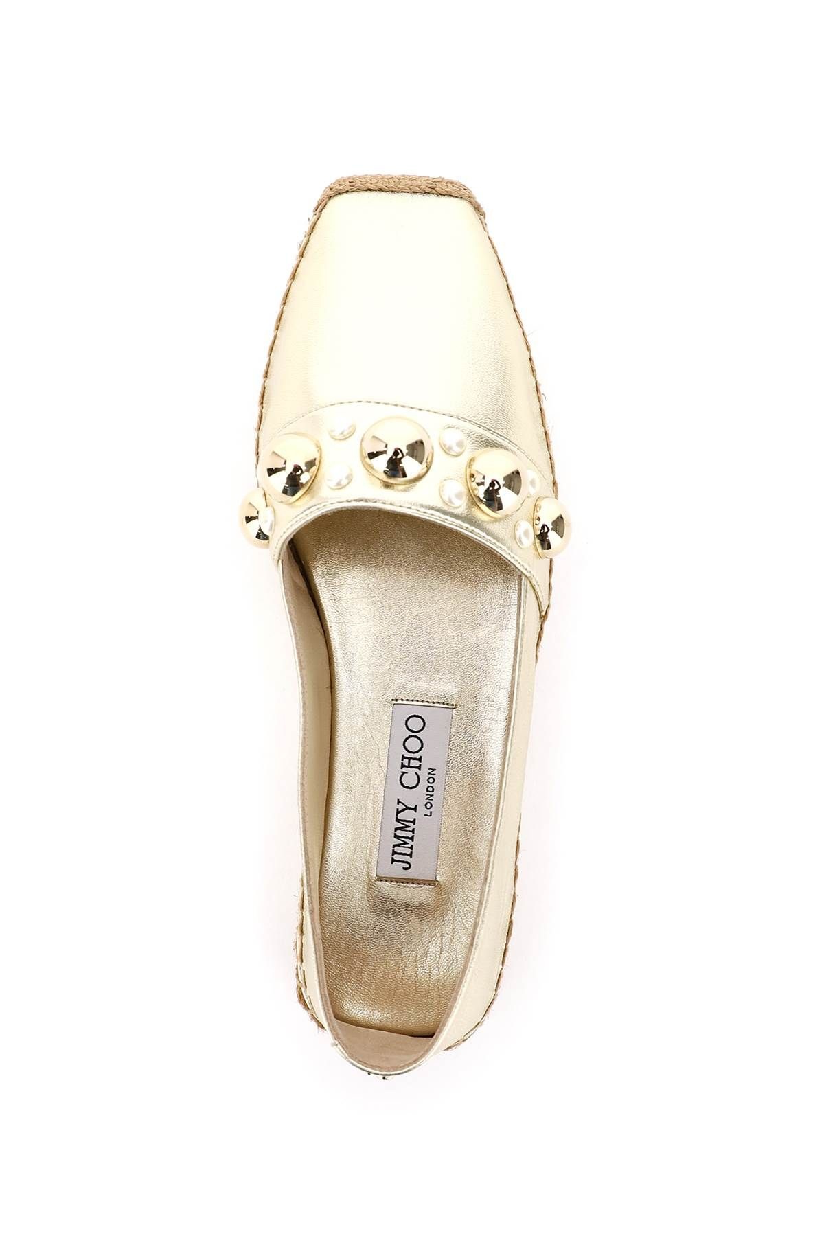 METALLIC LEATHER DRU FLAT ESPADRILLAS - 3