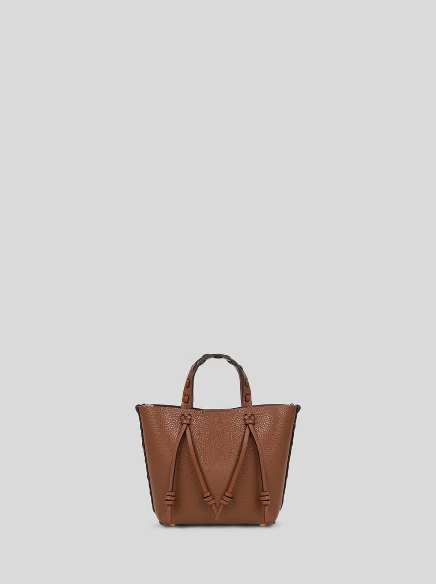 ETRO ESSENTIAL MINI LEATHER TOTE BAG WITH THREADING - 3