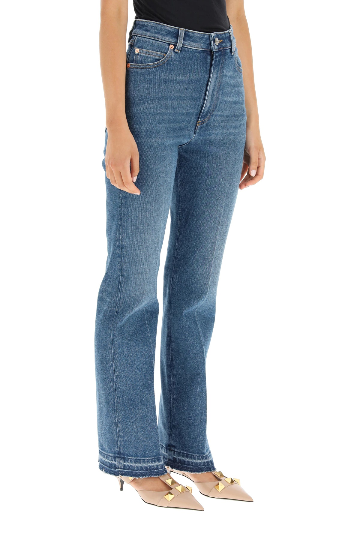 HIGH WAISTED FLARE JEANS - 3