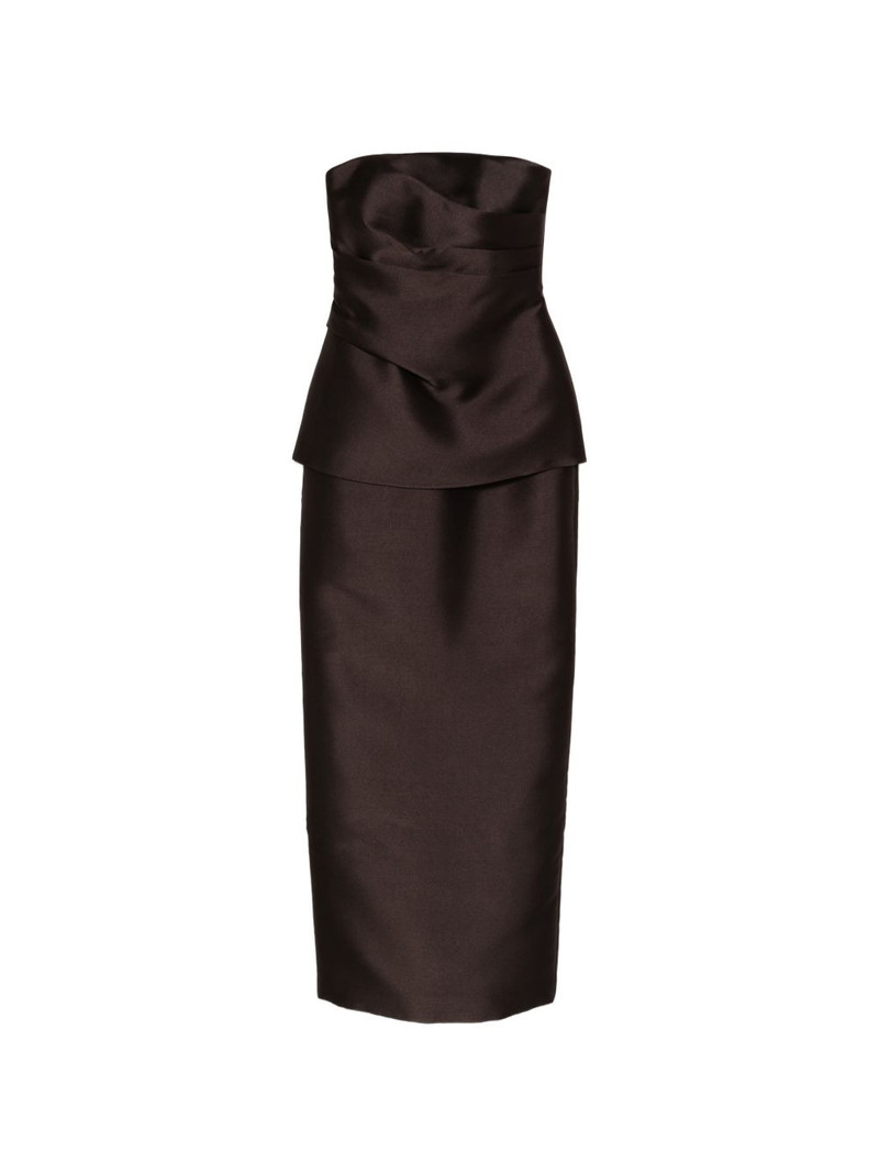 Lucille strapless peplum maxi dress 1