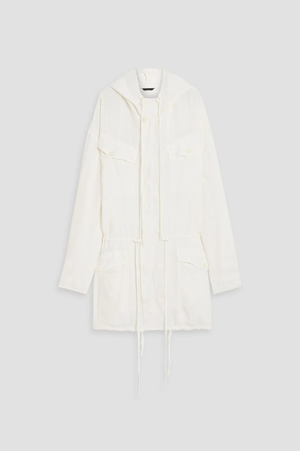 Cupro-blend hooded parka - 1