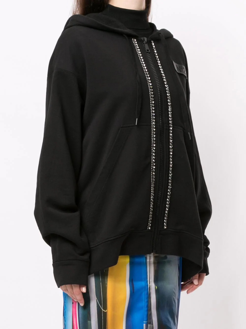 embellished logo hoodie - 3