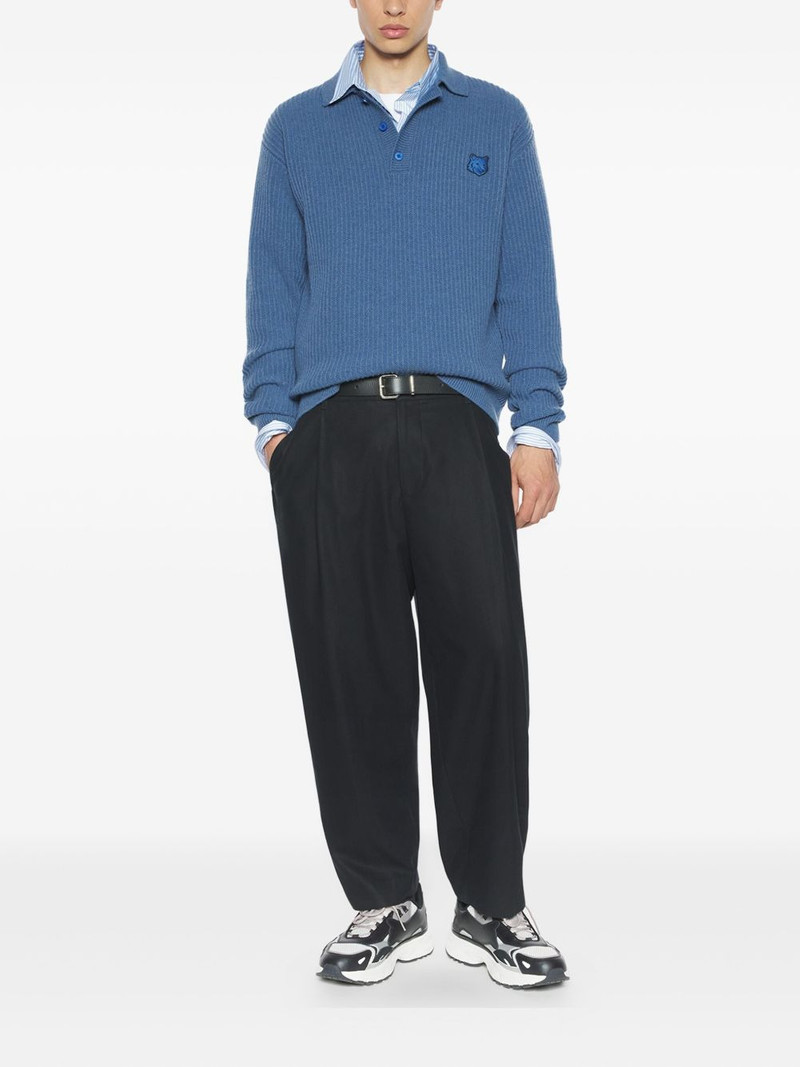 Maison Kitsuné pleated-cotton trousers outlook
