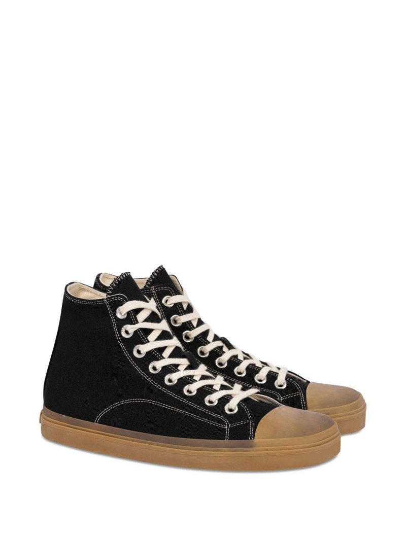 Moschino canvas lace-up sneakers outlook