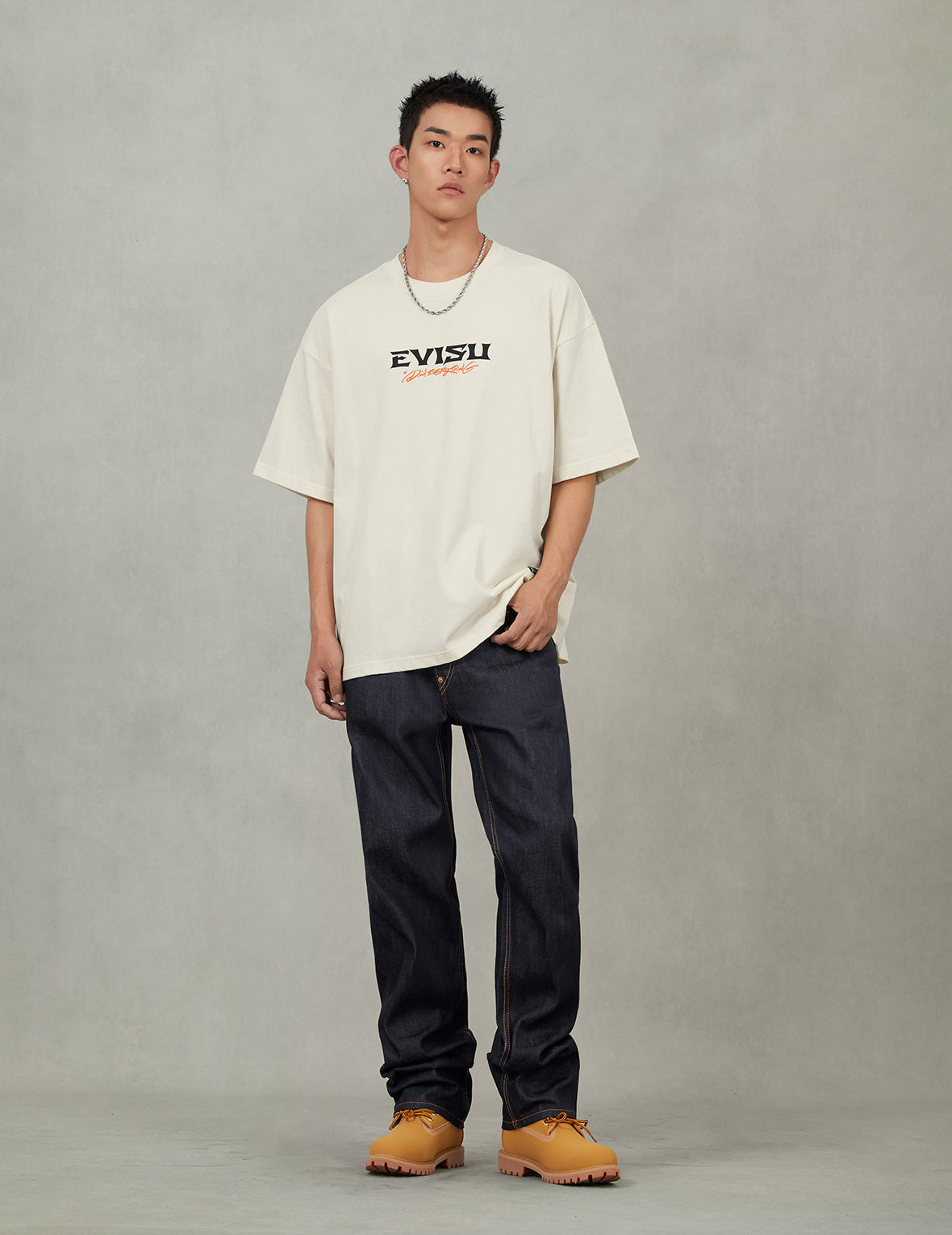 Seagull Print Pockets Regular Fit Jeans #2000 - 5