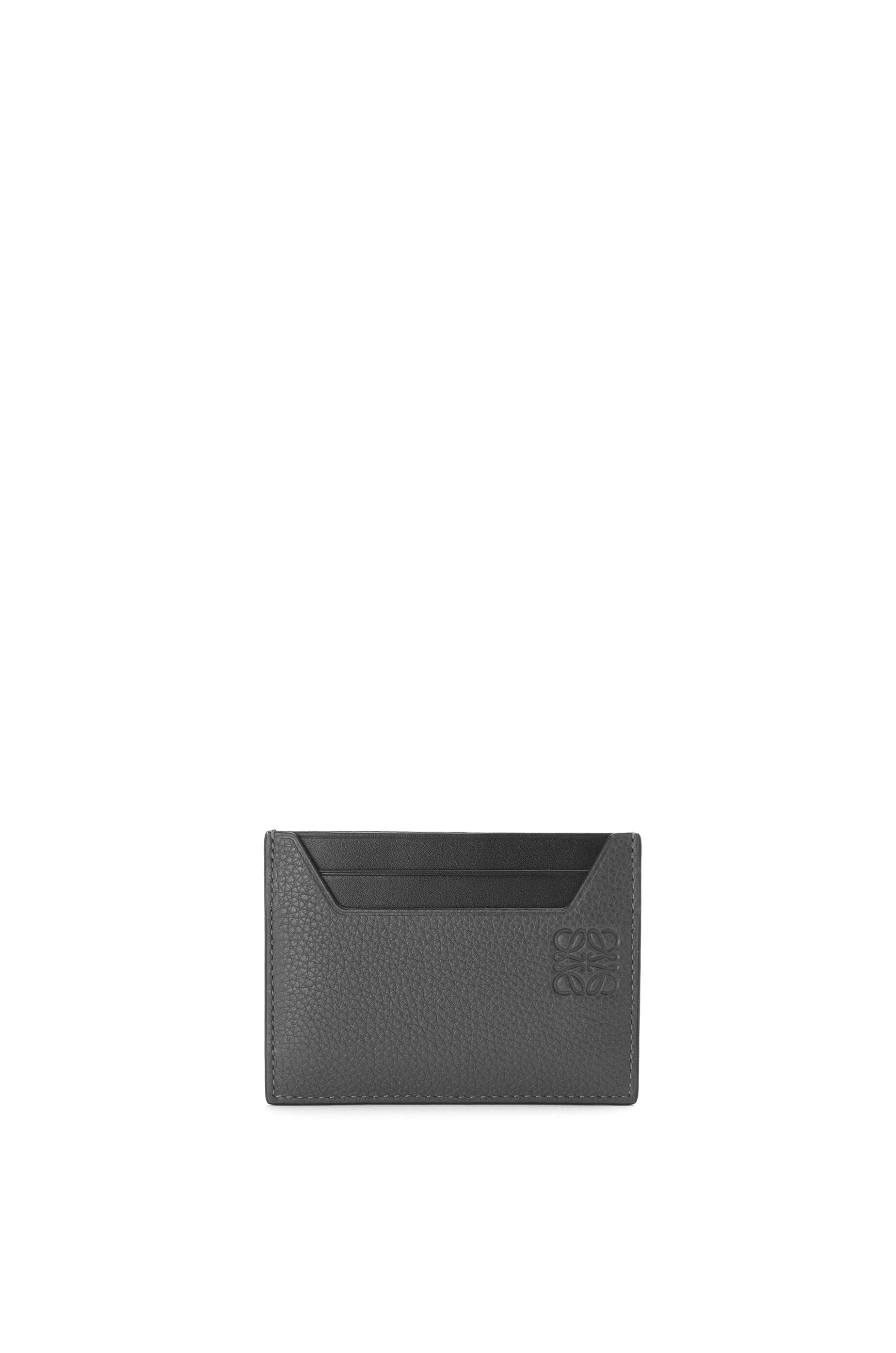 Plain cardholder in soft grained calfskin - 1