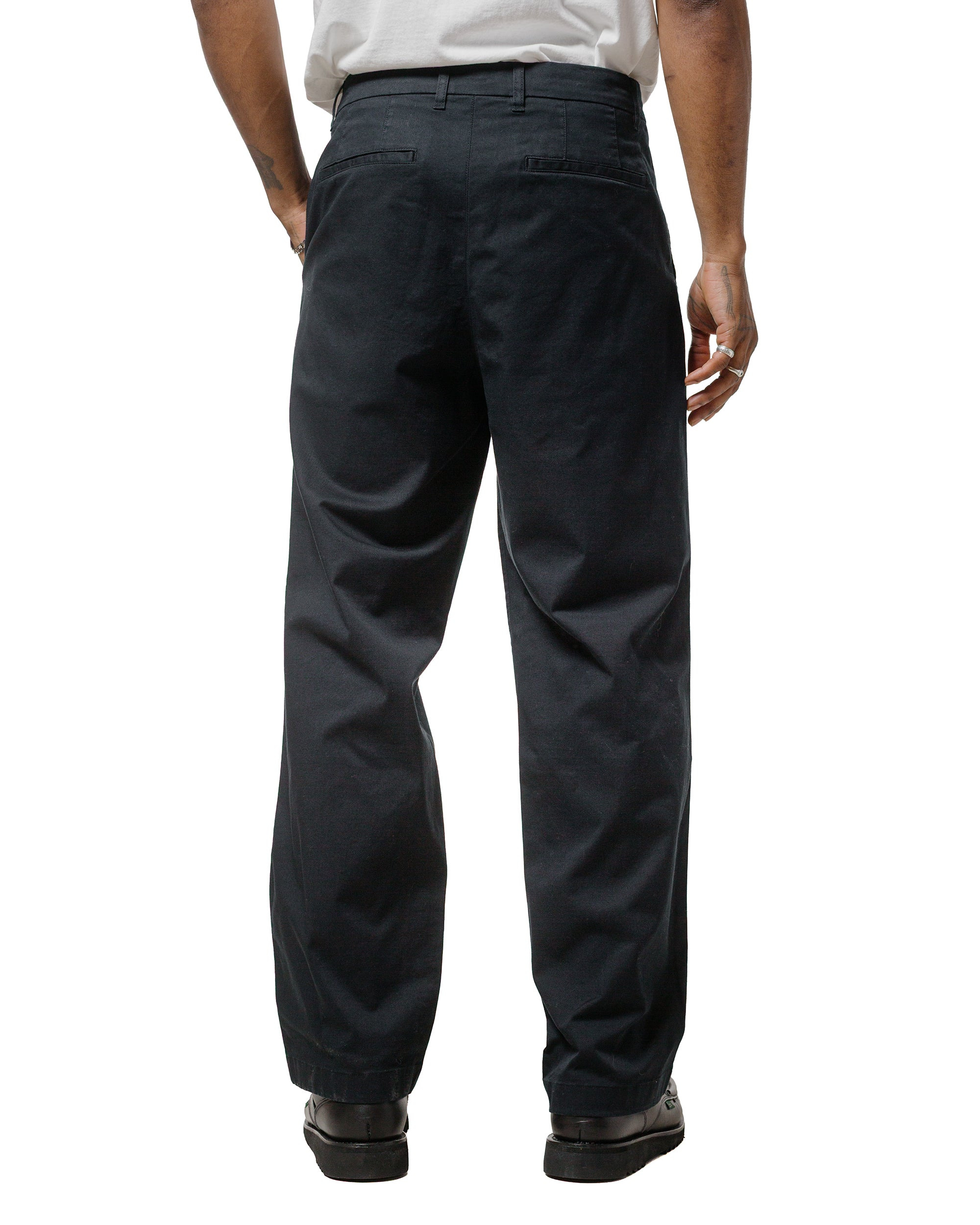 Benn Relaxed Twill Pleated Trouser Black - 3