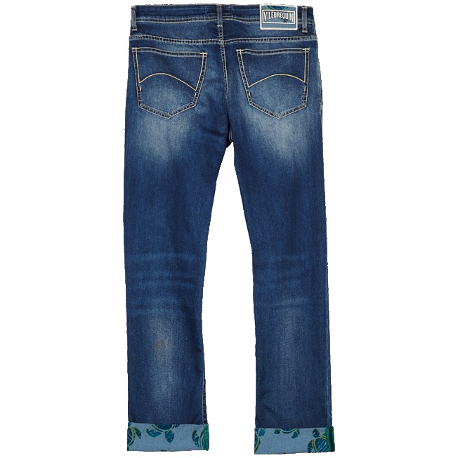 Men 5-Pocket printed Denim Pants Turtles Madrague - 2